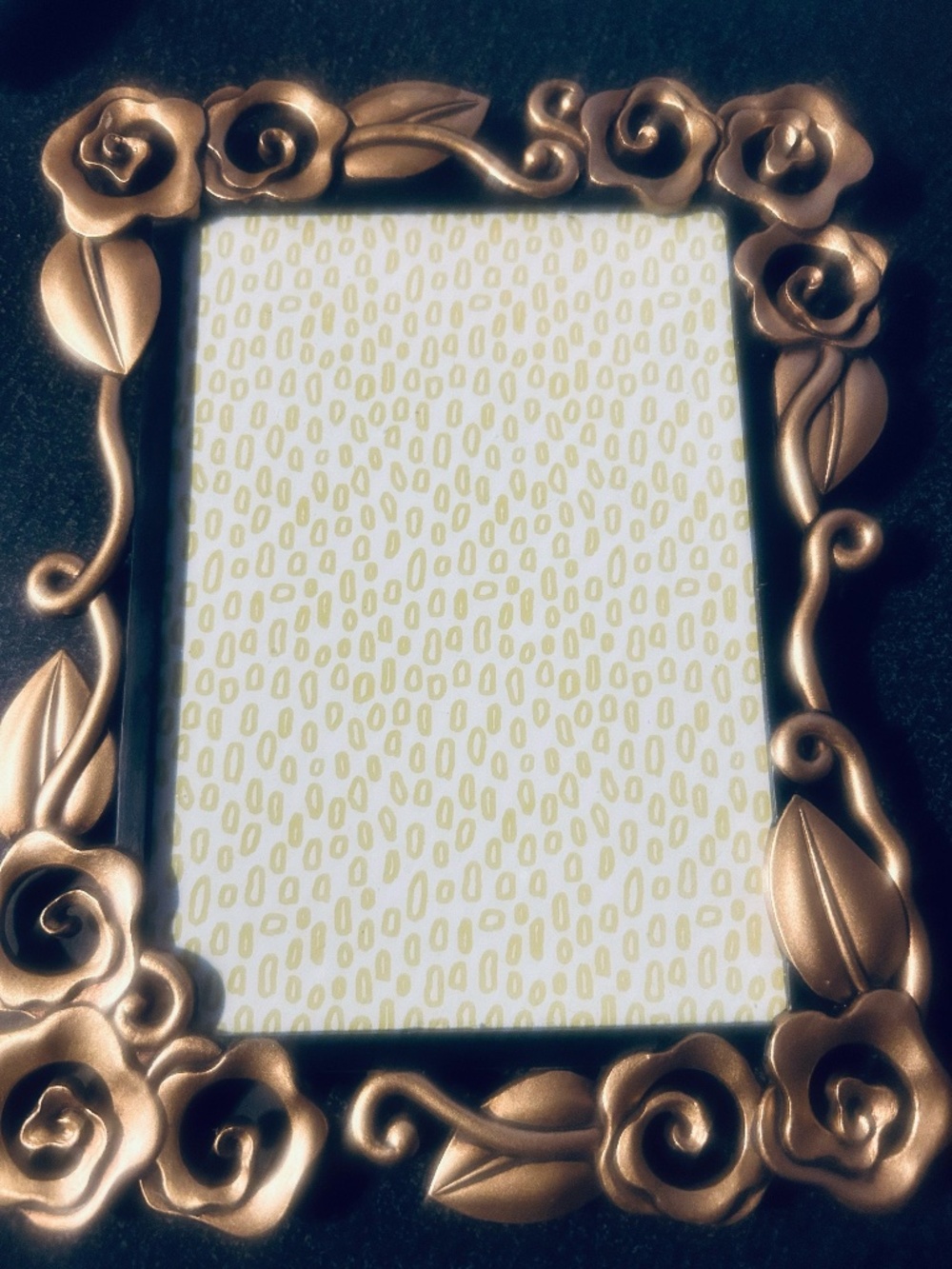 Gold Floral Picture Frame